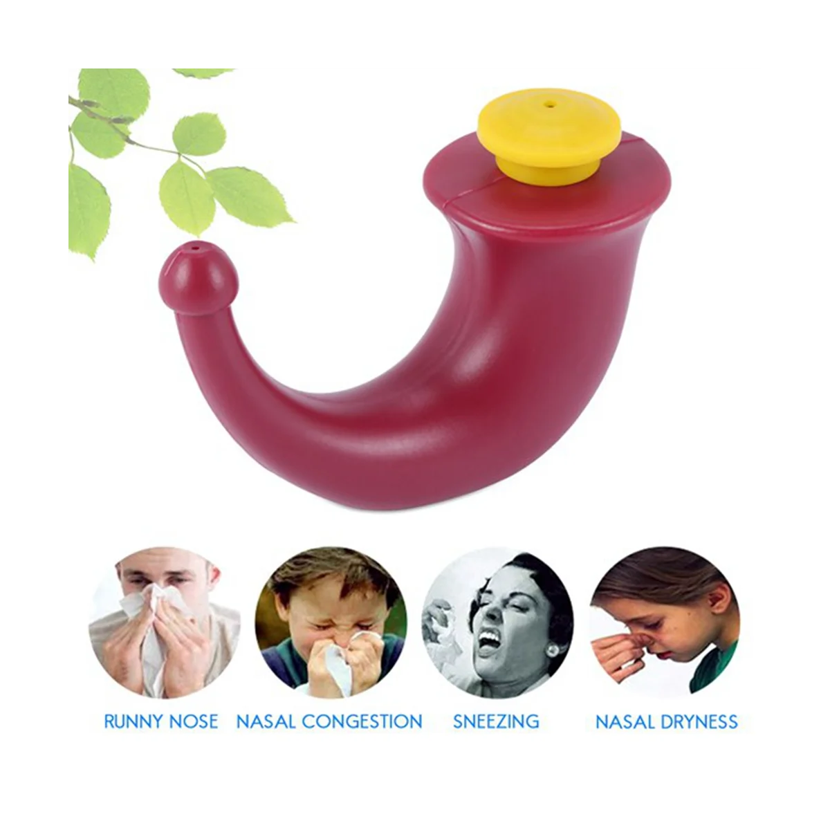 2 шт. система промывки носа для йоги Neti Pot сини орошения пазух 200 мл