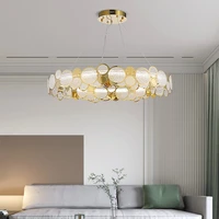 luxury living room round crystal chandelier modern bedroom kitchen island hanging lamps fixtures dining study led pendant lights