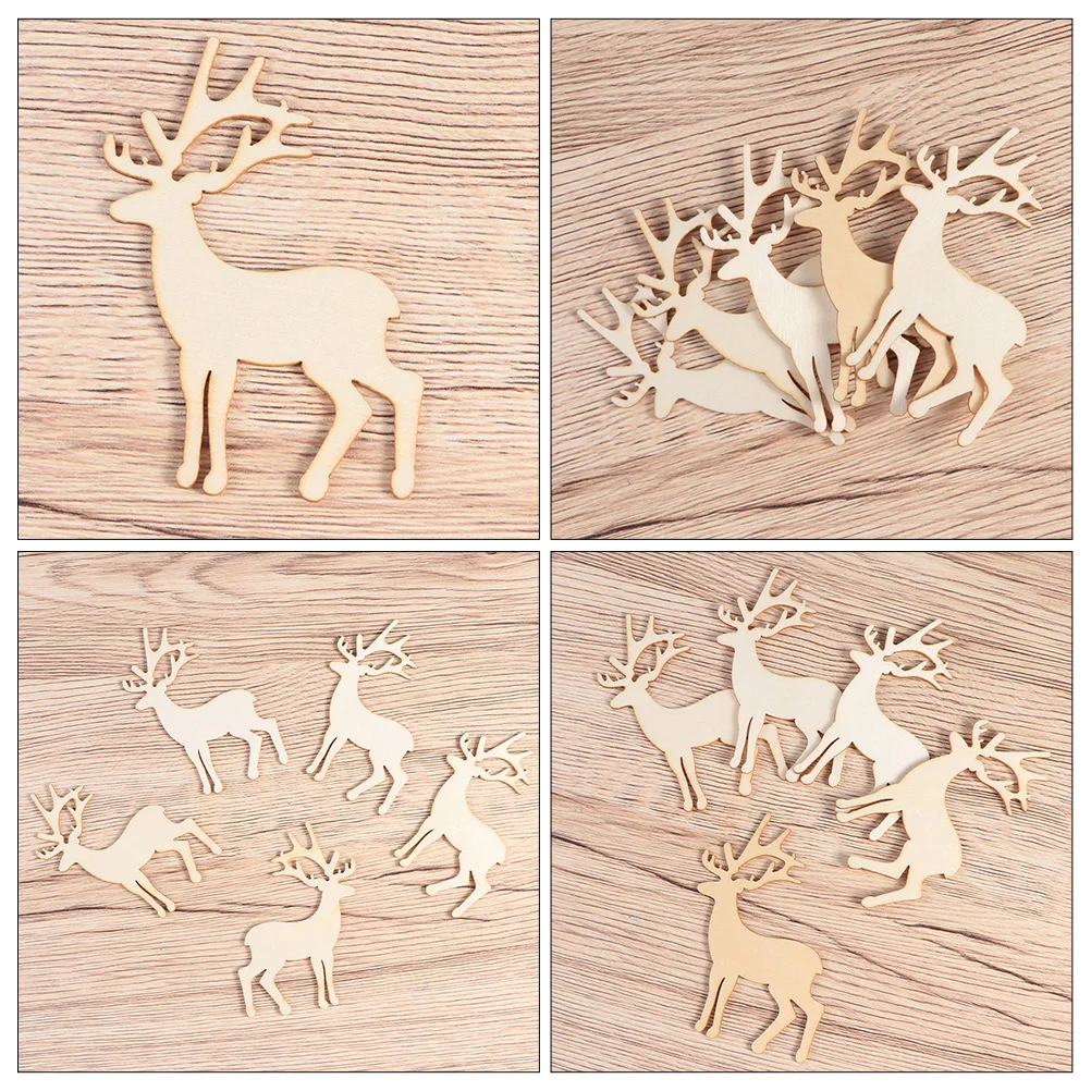 25 шт. деталь дерева оленя пустые чипсы деревянные ломтики украшения сделай сам