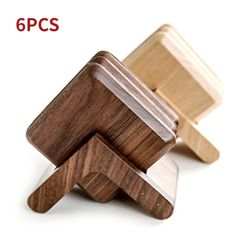 

6Pcs Black Walnut Wooden Tea Cup Mat Coffee Insulation Pad Coaster Kitchen Supplies Decorative Paper Placemats Table
