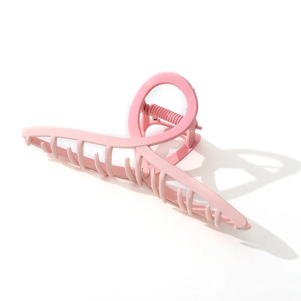 

Princess Pink Metal Geometric Hair Claw Barrettes Elegant Hair Clip Crab Hollow Out Hairpin Headwear Women Girl Hair Accessories