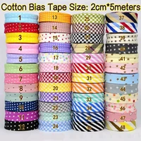 free shipping 100 cotton bias tape dots stripes checks printe bias tape 20mmwidth34 5meterslot scottish twill fabric fold