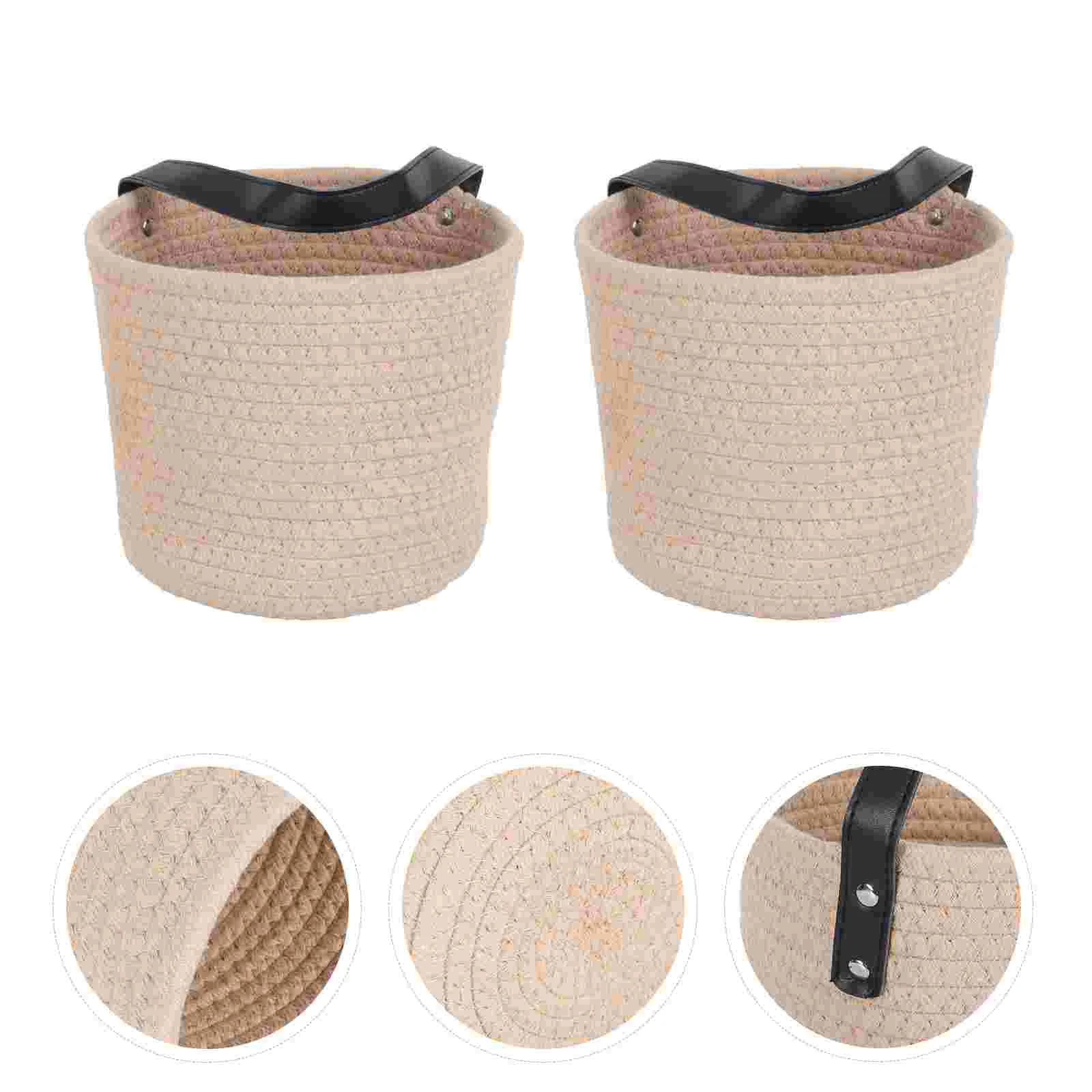 

2Pcs Baskets Storage Baskets Rattan Baskets Wall Hanging Baskets for Book Store Reading Room