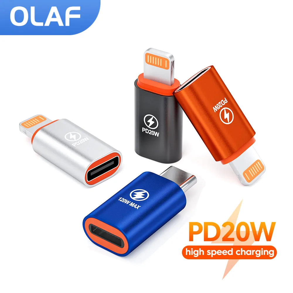 

Olaf OTG Adapter for iOS Lightning Male to Type c Female Connector 20W Fast PD Charging Adaptor Converter for iPhone 14 13 iPad