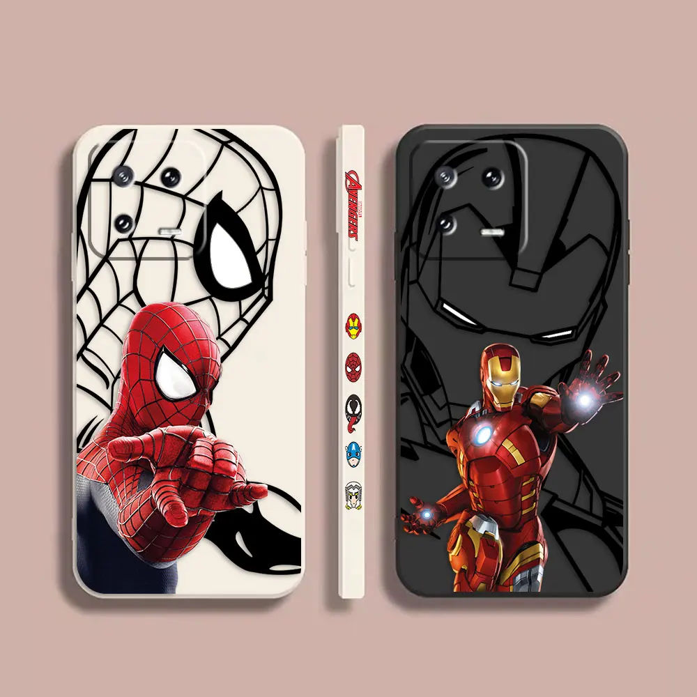 

Case For Xiaomi PCOO F3 F4 F5 M3 M4 M5 X3 X4 X5 MIX 3 4 Black Shark 4 GT Pro 4G 5G Case Funda Super Iron Spiderman Marvel Heroes