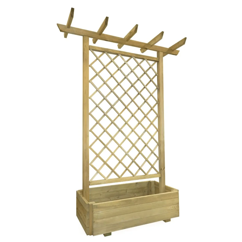 

Garden Pergola with Planter, Antique Iron Patio Canopy, Garden Decoration, 162x56x204 cm