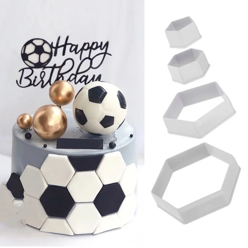 

5/4/3pcs Cookie Cutter Plastic Bakeware Fondant Cake Mold Football Clouds Shape Cake Tools Cake Decoration Kitchen Accessories