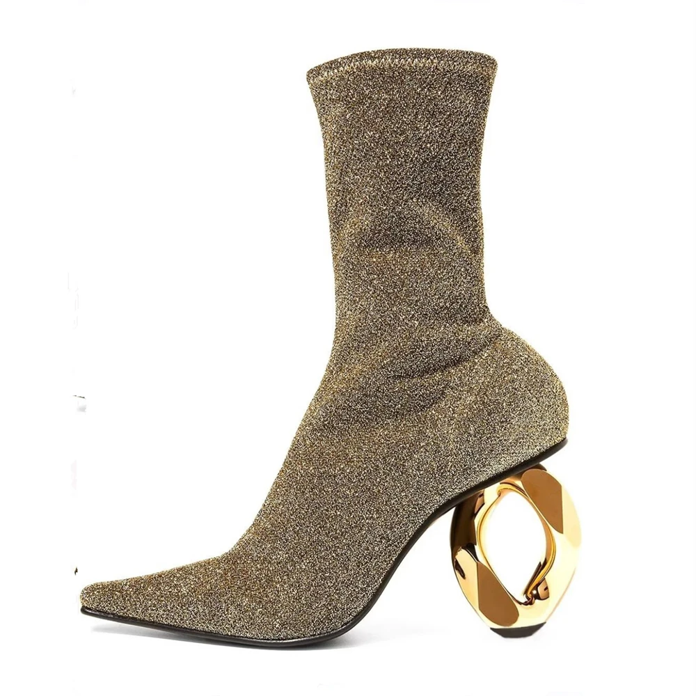 

Woman 2023 High Heels Pointed Toe Designer Ankle Boots Shoes Sexy Stiletto Wedding Shoes Luxury Boots