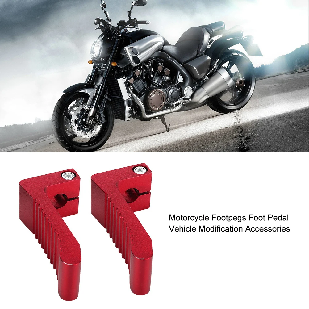

2PCS Motorcycle Foot Pedal Modification Accessories Fit For PEG REST 43CC 47CC 49CC (Red)