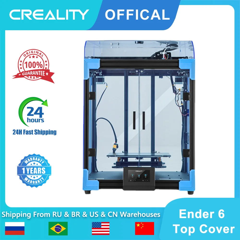 

Creality Official Ender 6 3D Printer Top Cover for Less Noise Dustproof Protect Acrylic Auto Temperature Measurement Display