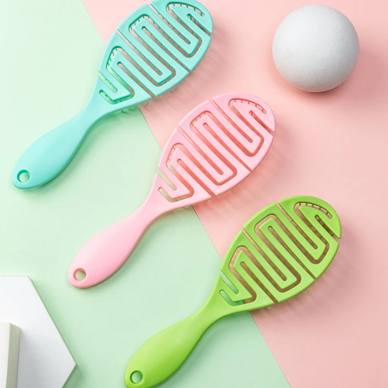 

Curved Vent Hair Brush for Blow Drying, Styling and Solon, Detangling Hair Brush for Short Thick Tangles Hair, Women Men