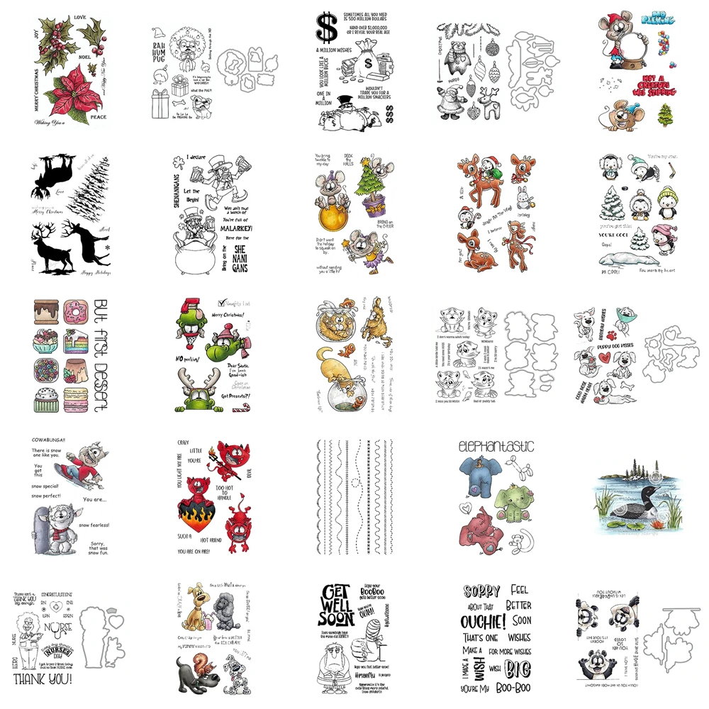

Новинка 2022, прозрачные штампы для Хэллоуина, монстр, розыгрыш, набор с животными из мультфильмов, рамки для тиснения, карточки, ремесло, штам...