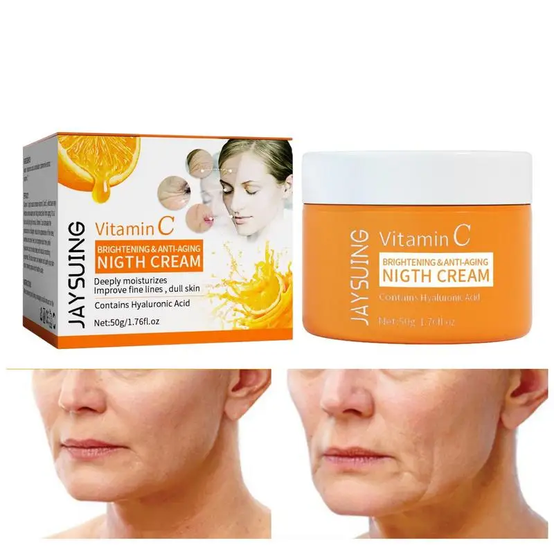 

Vitamin C Cream 1.76 Fl Oz Non-greasy Face Cream For Women Vitamin C Face Moisturizer Brightening Cream For A Youthful Look And