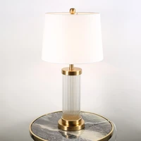 home use clear glass modern desk table lamp for hotel design