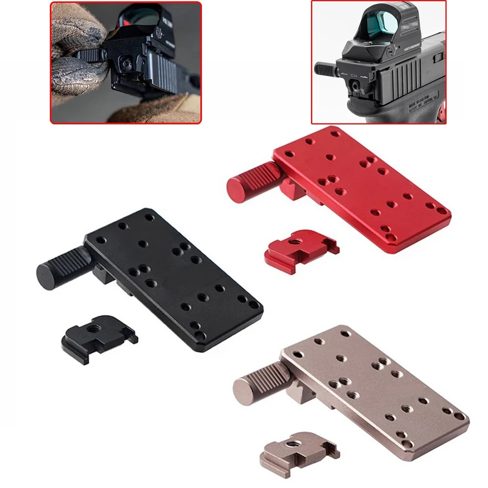 

Универсальное крепление для ЗАДНЕГО ПРИЦЕЛА Glock для RMR Docter ROMEO3 SRO, крепление для прицела с красной точкой, основание для прицела 1-4 Glock 17 19 22 23