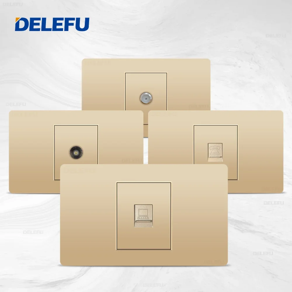 Многофункциональная настольная розетка DELEFU Gold PC 2/1