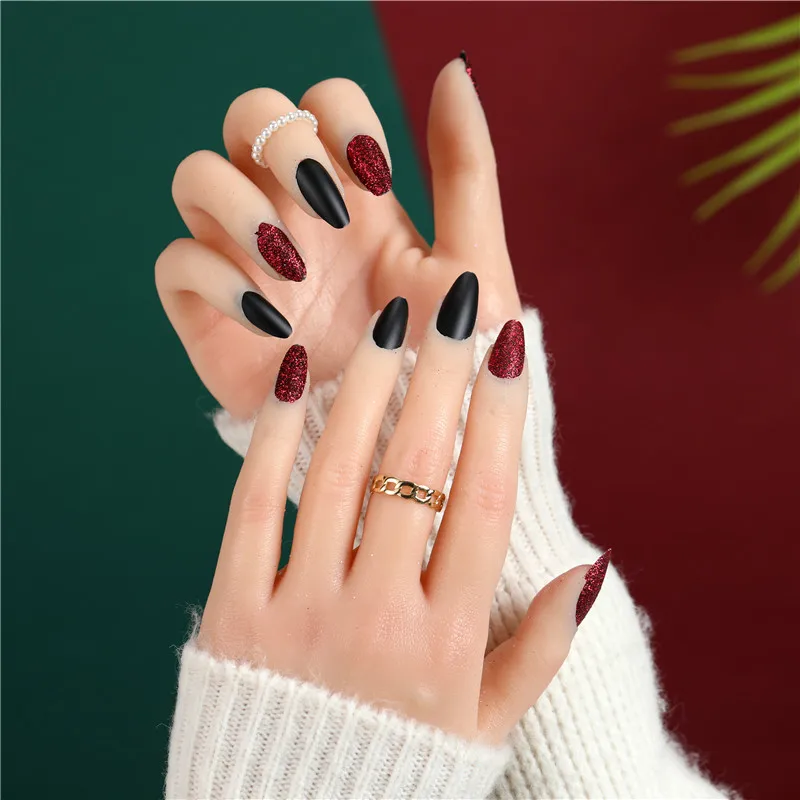 

Gel Tips for Nails Almond Press on Nails With Designs Nail Art Glue False Nail Kits All for Manicure Fingernails Fake Stick-on