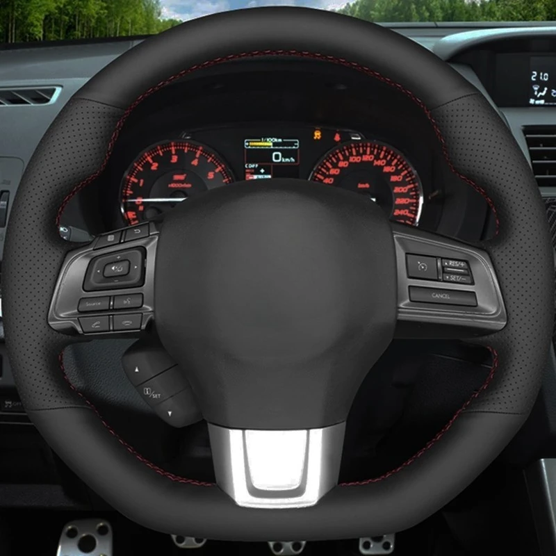 

Оригинальная оплетка рулевого колеса из мягкой черной искусственной кожи для Subaru WRX (STI) Levorg