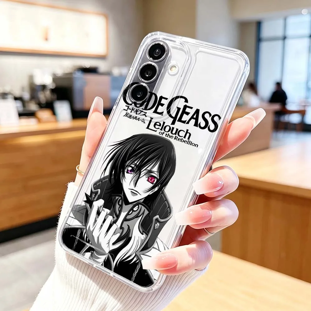 Фото Аниме-чехол CODE GEASS Rebellion для Samsung Galaxy A71 A57 A56 A55 A54 A53 A51 A17 A16 A07 A06 A05 Прозрачный чехол для телефона №5
