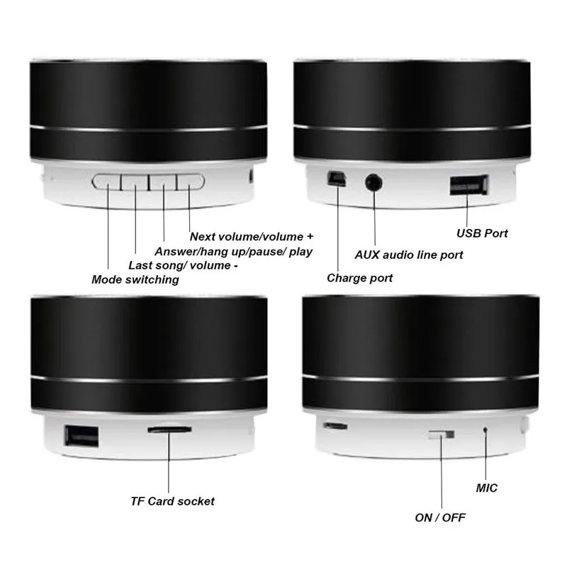 1 шт. Портативный многоцветный беспроводной сабвуфер маленькая Колонка A10 Macaron Mini