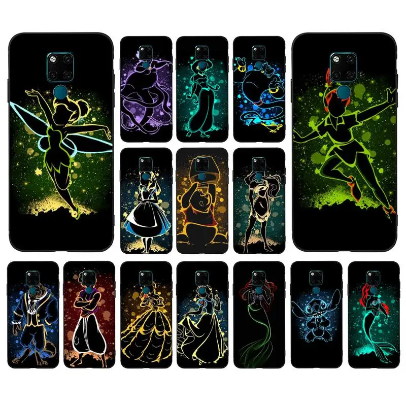 

Disney Elsa Ariel Princess Phone Case for Huawei Mate 20 10 9 40 30 lite pro X Nova 2 3i 7se