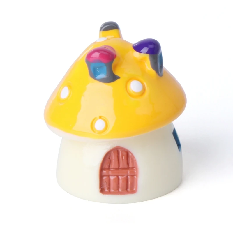 

Garden Ornament Mushroom House Resin Figurine Craft Plant Pot Fairy Decoration