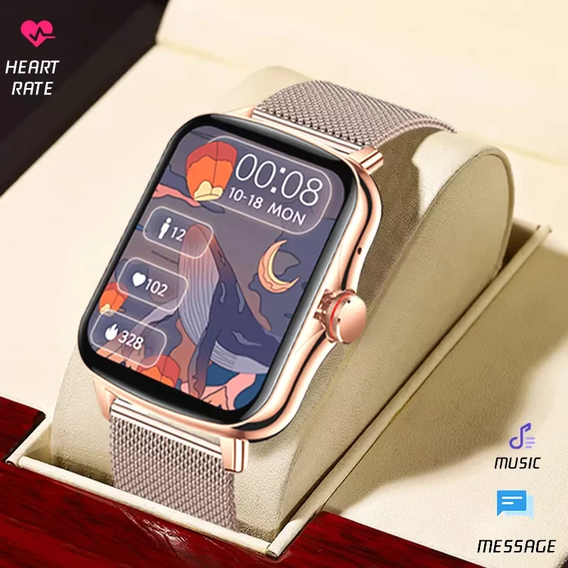 

2022 New Bluetooth Answer Call Smart Watch Men Women Full Touch Dial Call Fitness Tracker IP67 Waterproof Smartwatch Man +Box