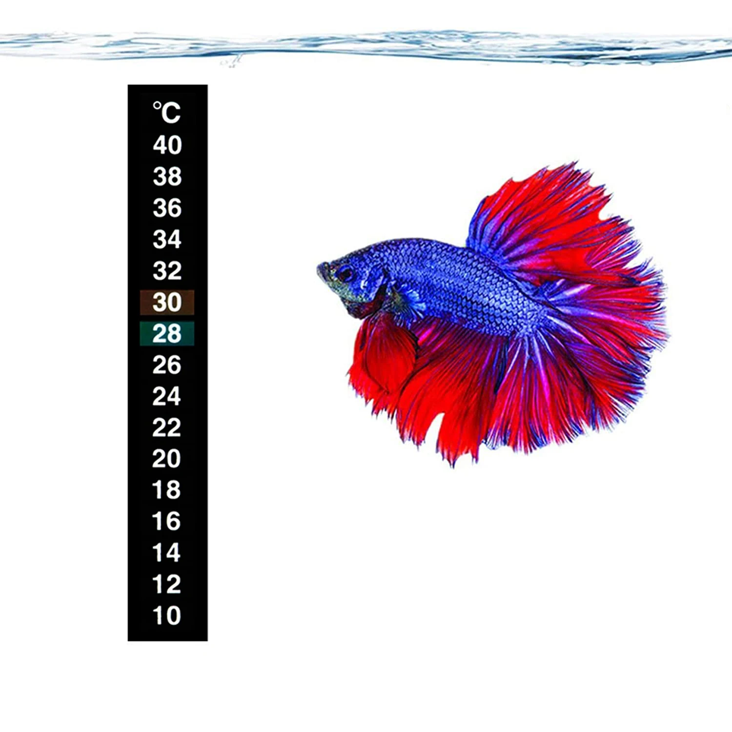 

Fish Tank Thermometer Strip Digital Temperature Display Aquarium Adhesive Sticker For Fermenting Brewing Kombucha 10℃ to 40℃