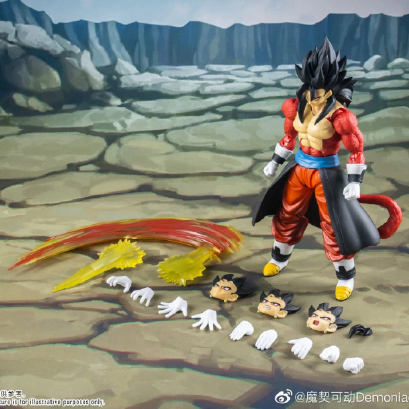 Demoniacal Fit Dragon Ball SHF SSJ4 Super Saiyan 4 Vegetto Ultimate Time Ranger Action Figure Anime Toy Model