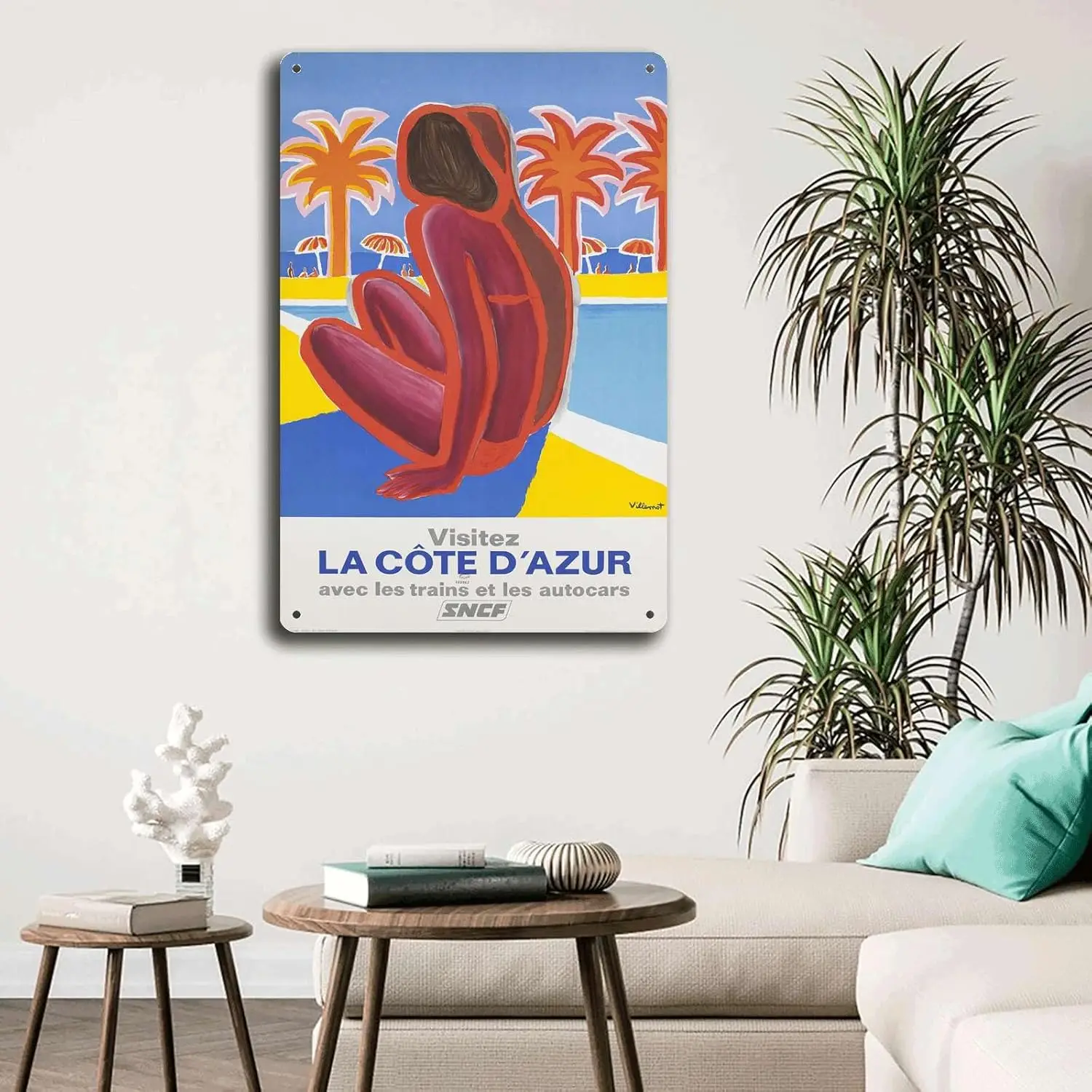 Оловянные знаки винтажные дорожные пляжные настенные искусства французский