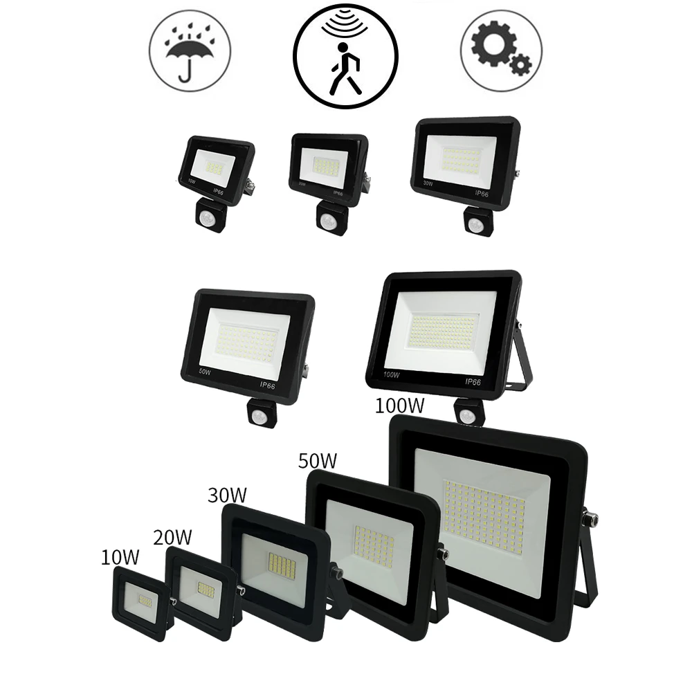 

FloodLight Spotlight Exterior Street wall reflector LED Lights Motion Sensor Light,Wireless Waterproof Exterior Security Light D