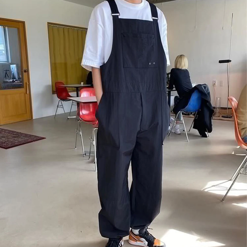

Men Retro New Style Jumpsuits Loose Straight Overalls Streetwear Trousers Baggy Casual Pant Harajuku Oversize Y2K Trend