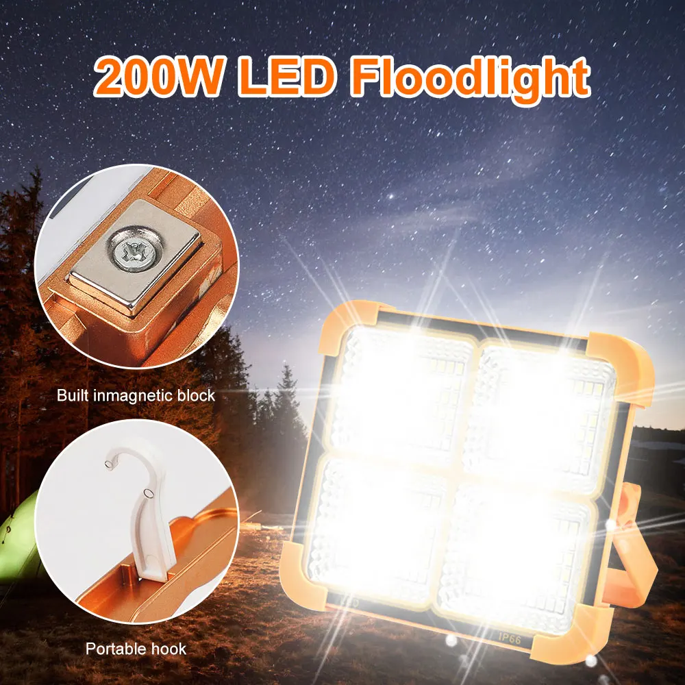 

Portable Solar Lantern LED Tent Light Rechargeable Camping Lantern Emergency Night Market Light Outdoor Camping Bulb Lamp