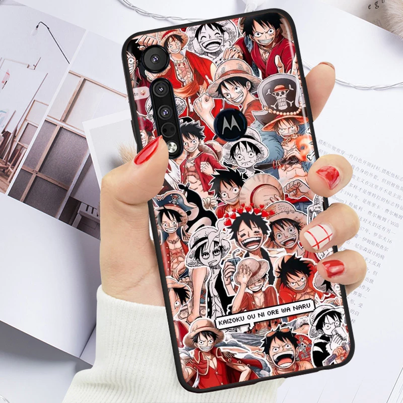 cool anime one piece for motorola moto g g60 g60s g50 g40 g9 g10 e7i e6s power edge 20 e20 2021 x3 s pro black phone case free global shipping