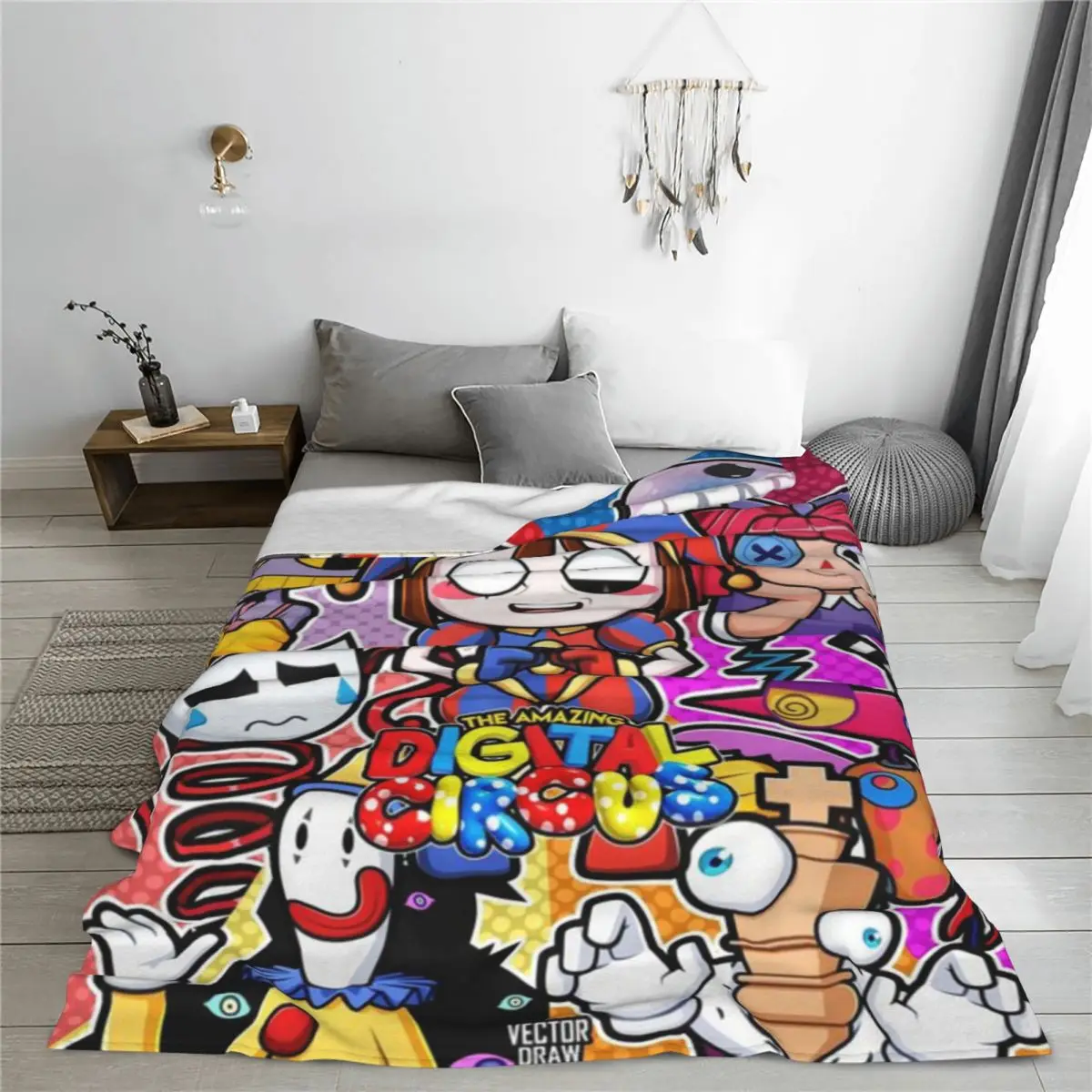 Одеяло Удивительное цифровое цирковое одеяло из микрофлиса четыре размера