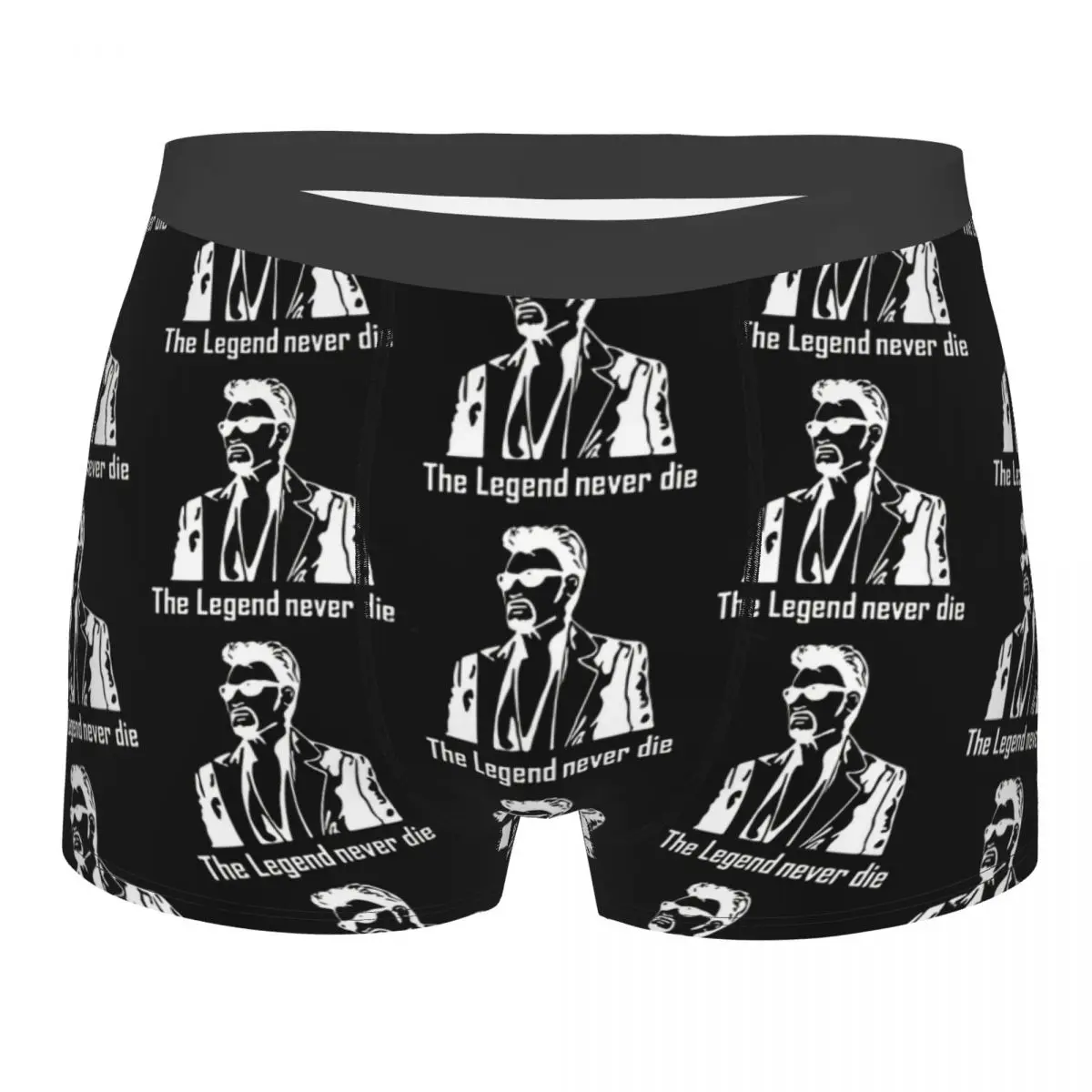 

Legend Never Die Men Boxer Briefs Underwear Johnny Hallyday Highly Breathable Top Quality Sexy Shorts Gift Idea