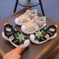 0 7y baby and toddler boys light sandals summer mesh children wrapped head sandals kids soft non slip black casual sports sandal