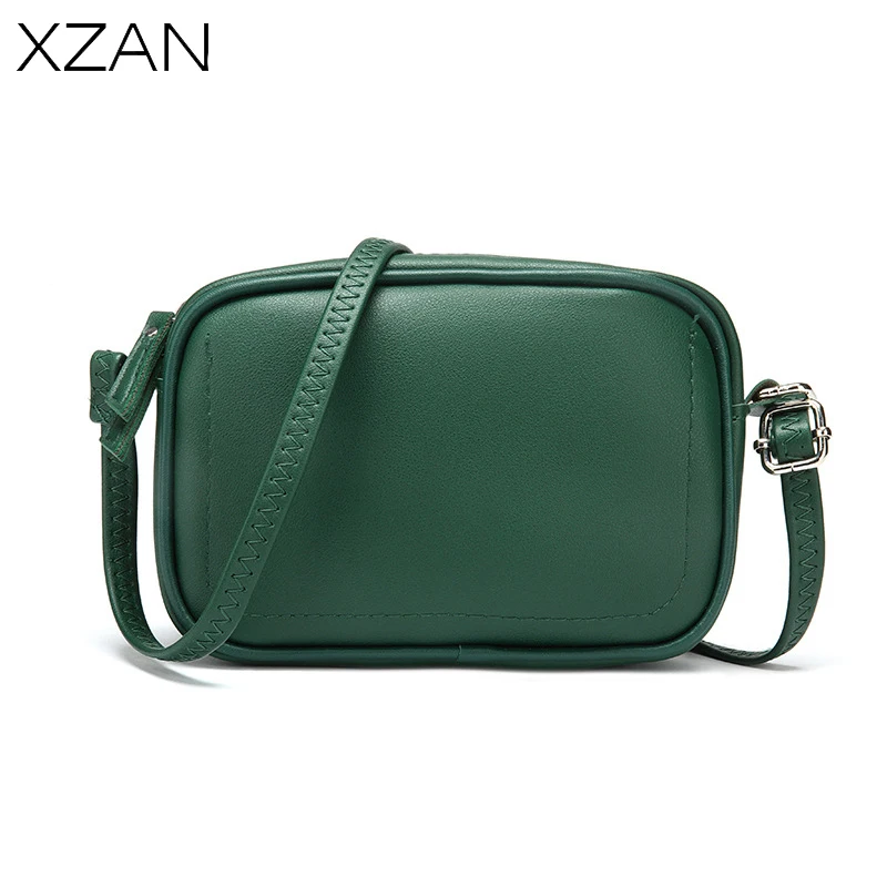 

Women's Shoulder Bags Simple Zipper Designer High Quality Leather Messenger Bags Handbags Solid Color Females Crossbody Bag