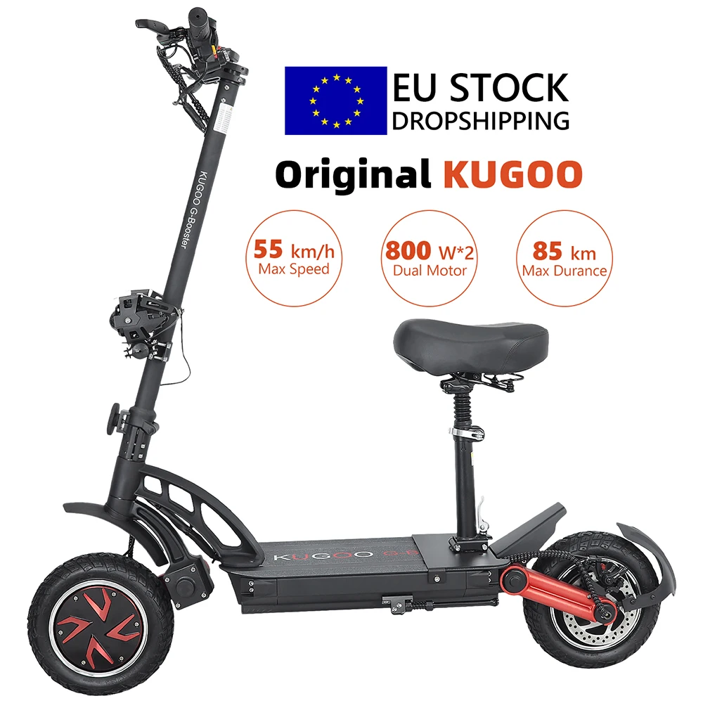 

EU Warehouse G1 Booster 23AH Off-road 800W*2 Dual Motor With Disc Mechanical Brake Kick Electric Scooters Electrico