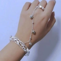 beautiful women bracelet exquisite link portable pendant women finger ring women finger ring lady ring bracelet combination