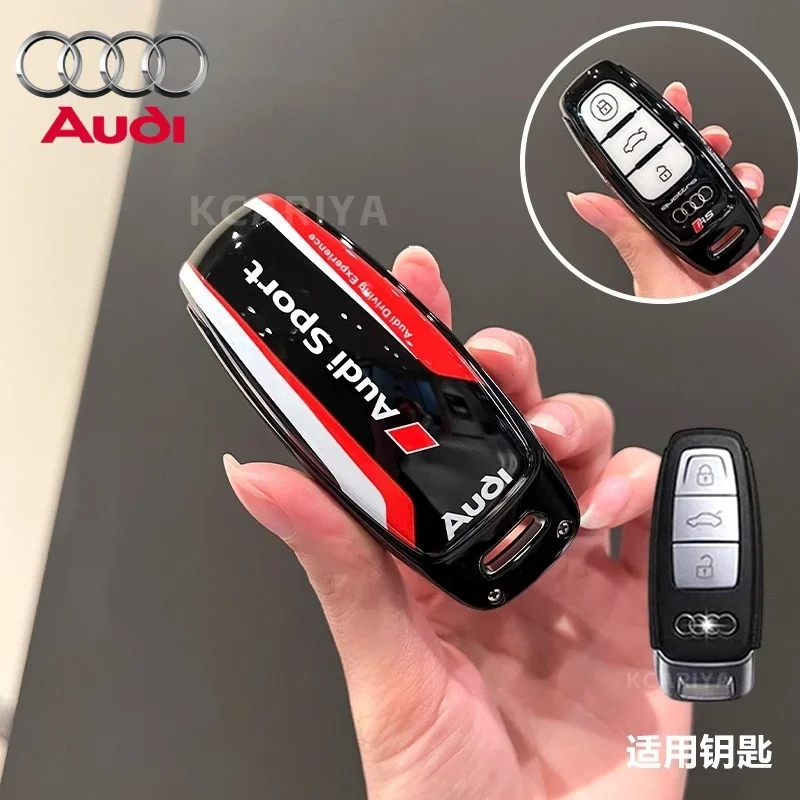 

Спортивный стиль ABS чехол для автомобильного ключа с дистанционным управлением для Audi Q8 RSQ8 A6 C8 S6 RS6 A7 S7 RS7 A3 8Y A8 D5 4N RS E-tron GT
