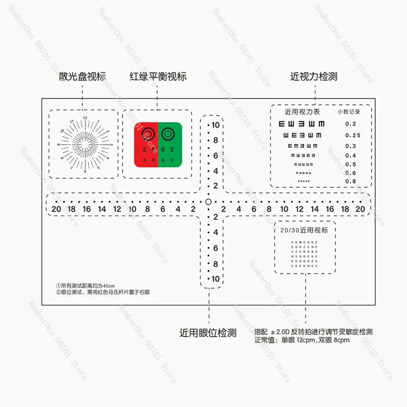 1 шт. блок Torrington Phoria инструменты для тестирования оптометрии переменного/ана