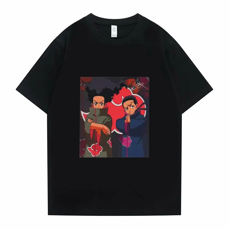 

Hot Sale Brand Design The Boondocks Huey and Riley Tshirt Funny Men Women Hip Hop Harajuku Short Sleeve Tee Man EU Size T-shirt