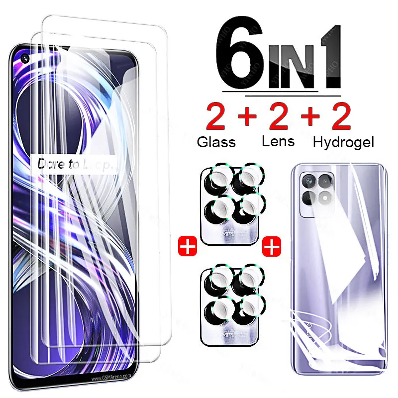 Закаленное стекло 6 в 1 для Oppo Realme 8 8i s 7 Pro Global 5G Realme8 Защита экрана телефона 6i 6s 6Pro