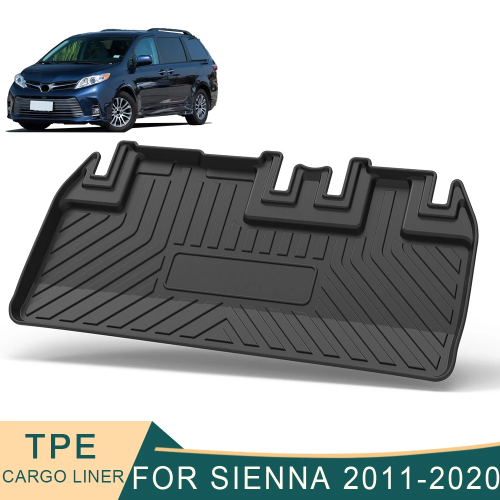 

For Toyota Sienna XL30 3rd 2011-2020 Car Cargo Liner All-Weather TPE Non-slip Trunk Mats Boot Tray Carpet Interior Accessories