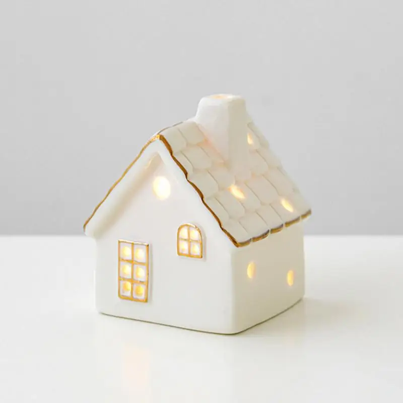 Керамический декор дома настольная скульптура ремесло белая рождественская