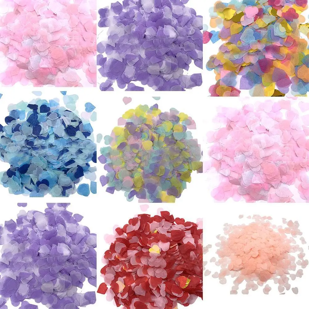 

5 Packs Of Multicolor Rose Gold Mixed Heart Shape Paper Confetti Balloon Table Confetti Party Wedding Throwing Supplies