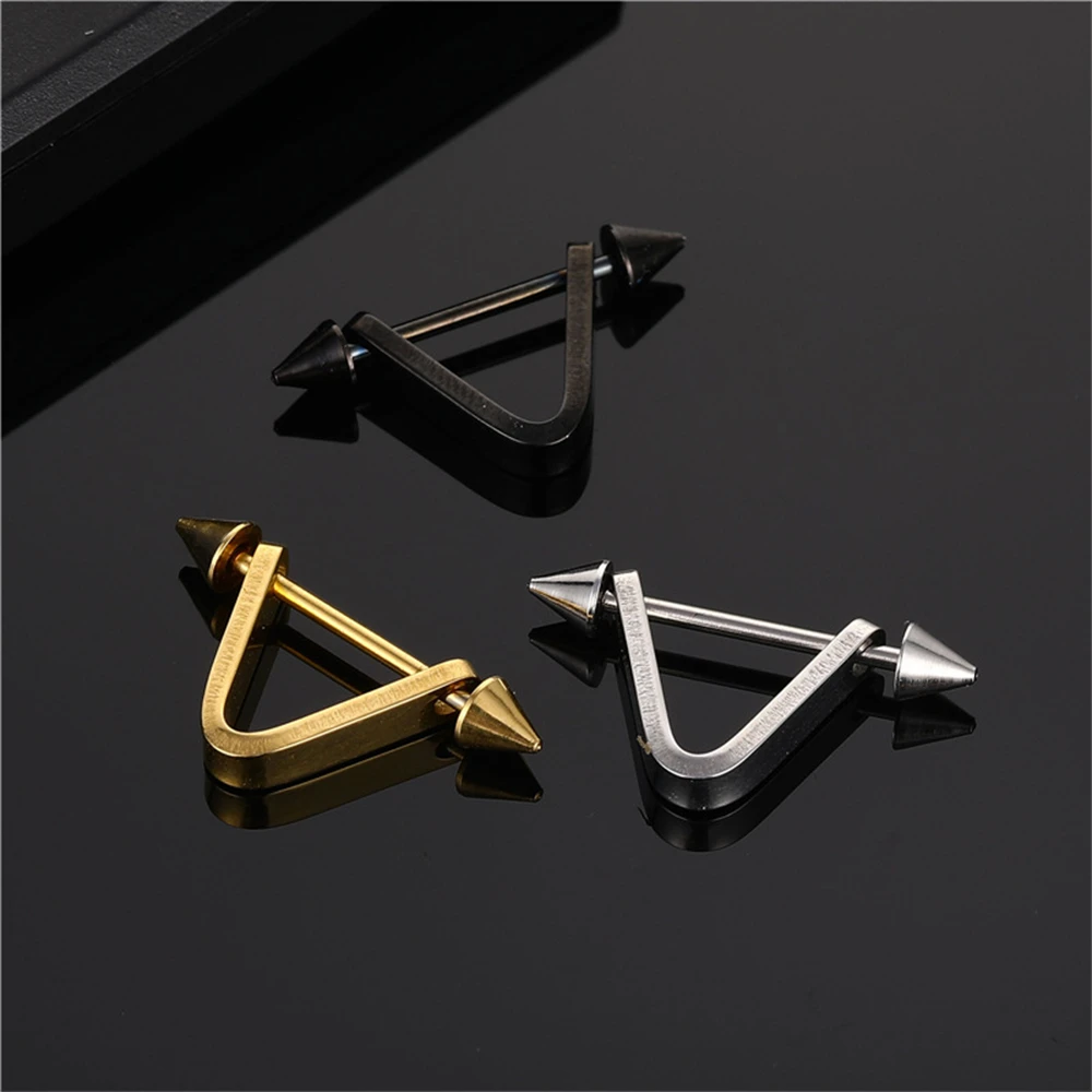

1Pair Korean Bow Arrow Stud Earrings for Men Women Fashion Stainless Steel Earring Hoop Piercing Hiphop Punk Gothic Ear Jewelry