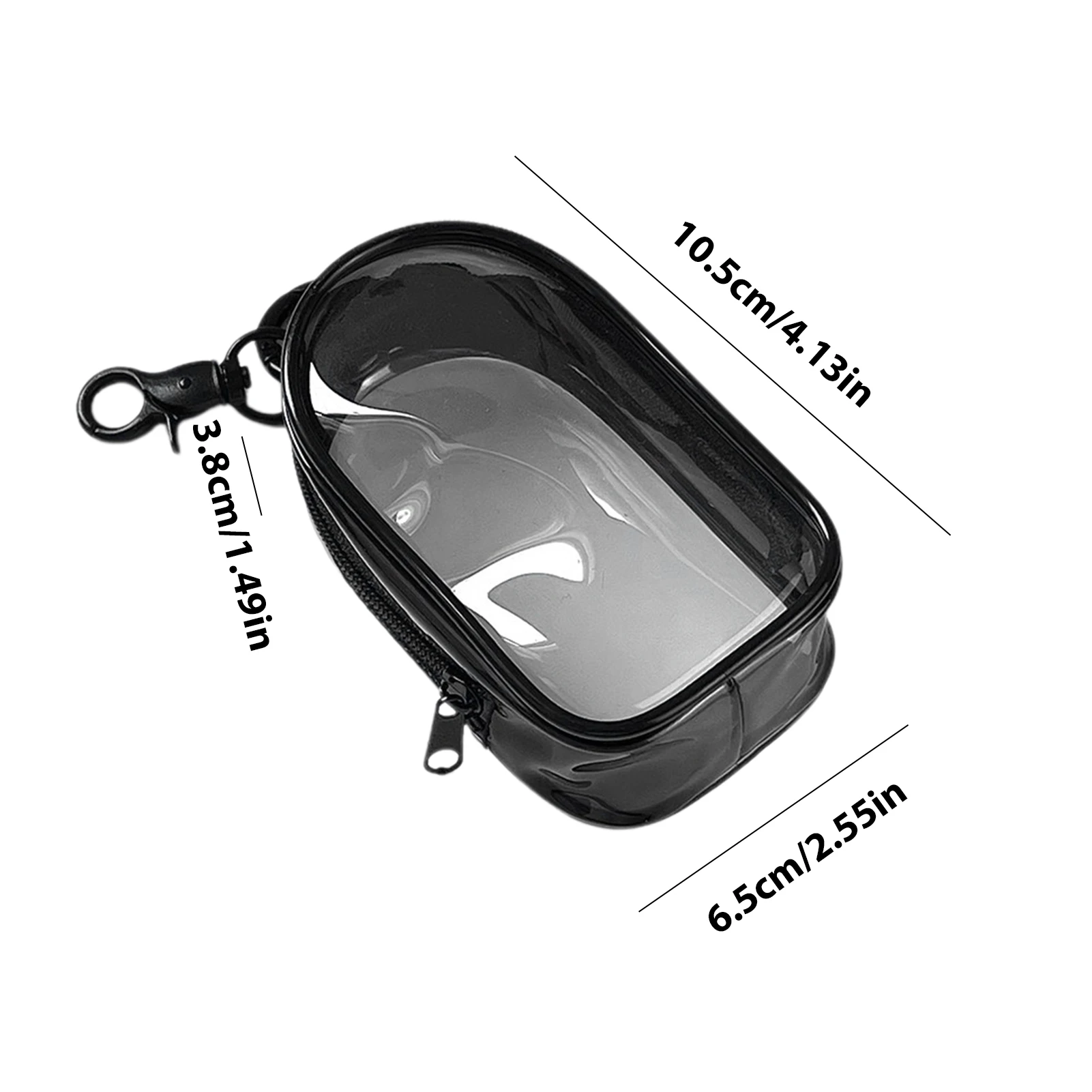 

Прозрачная косметичка с брелком