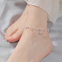 vintage pendant zircon anklet for women bohemian shoe boot chain bracelet foot fashion jewelry